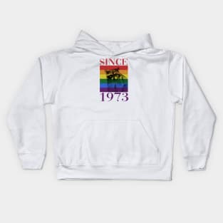 Retro LGBT Raccoon Since 1973 Kids Hoodie